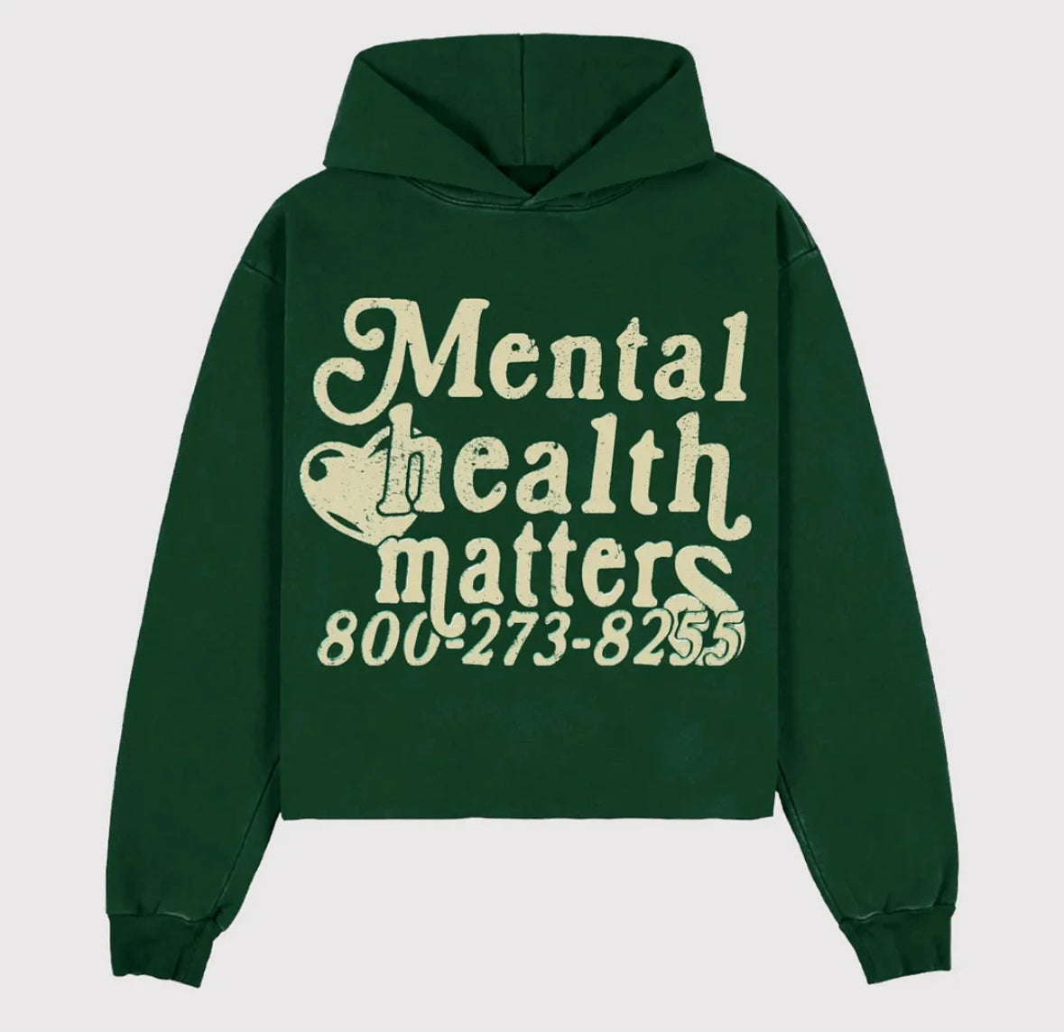 Mental Health Matters Graphic Print Pullover Hoodie