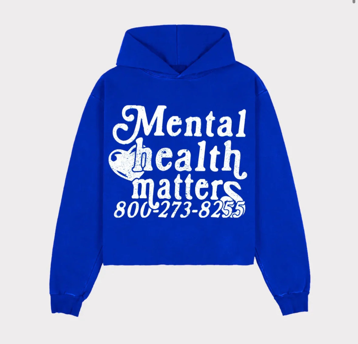 Mental Health Matters Graphic Print Pullover Hoodie