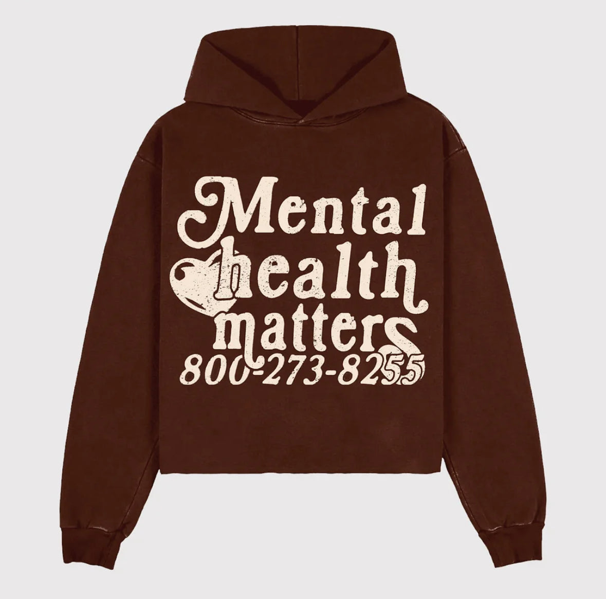 Mental Health Matters Graphic Print Pullover Hoodie