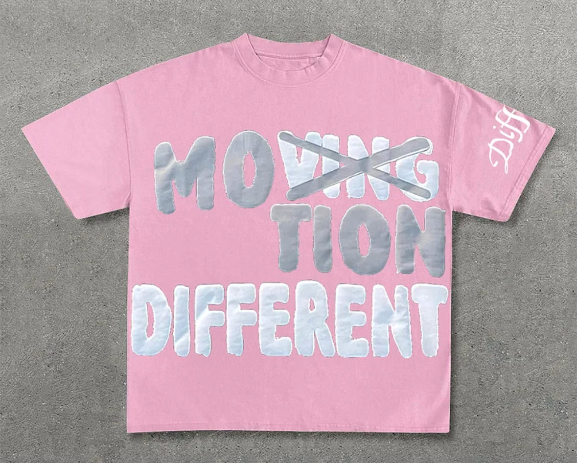 Motion Different Graphic 100% Cotton Short Sleeve T-Shirt