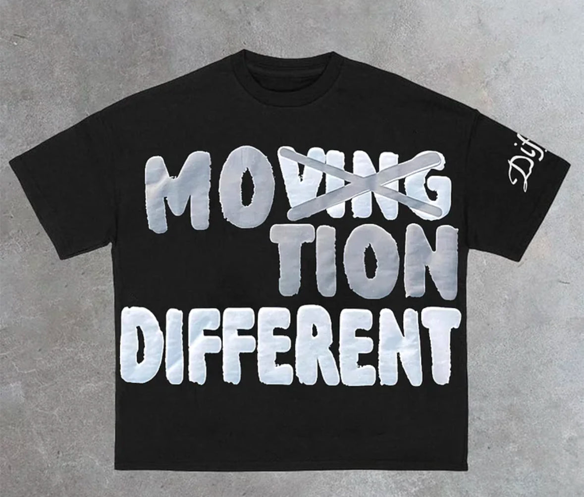 Motion Different Graphic 100% Cotton Short Sleeve T-Shirt