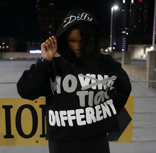 Motion Different Graphic Oversized Pullover Hoodie