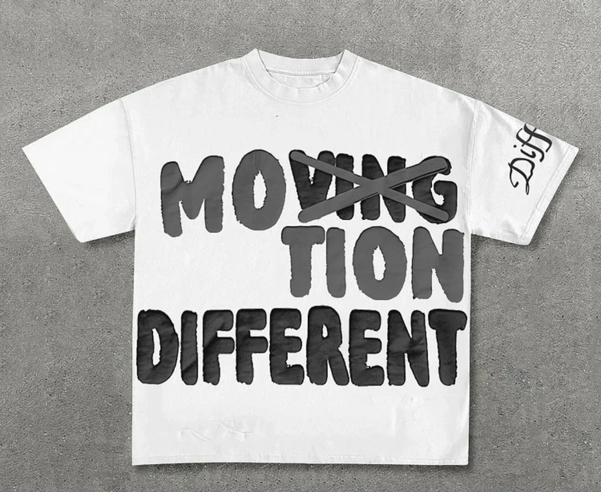 Motion Different Graphic 100% Cotton Short Sleeve T-Shirt