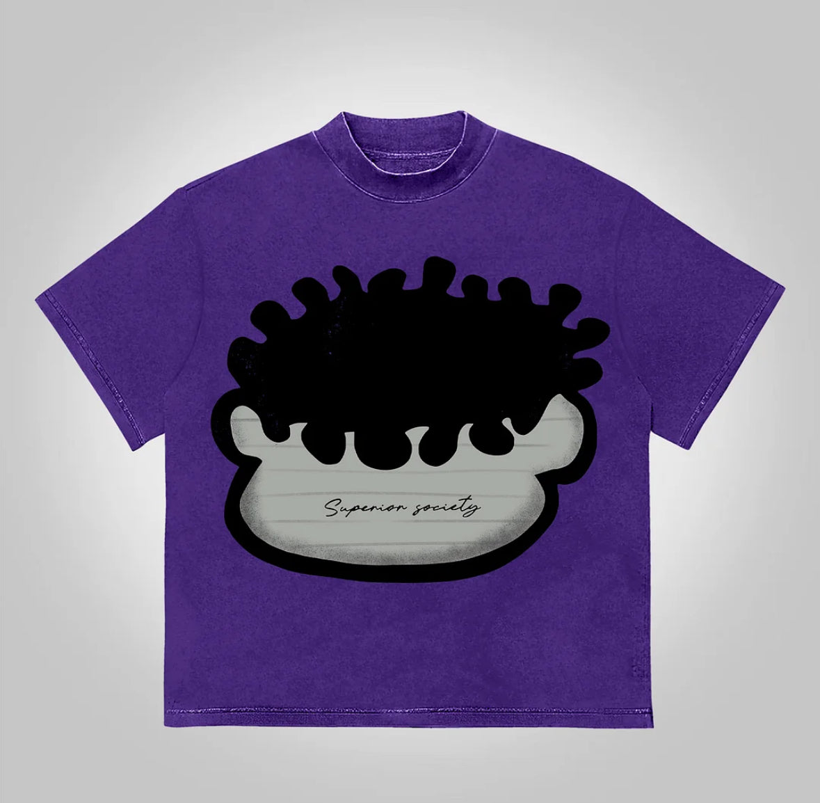 Big Face Graphic Cotton T-Shirt