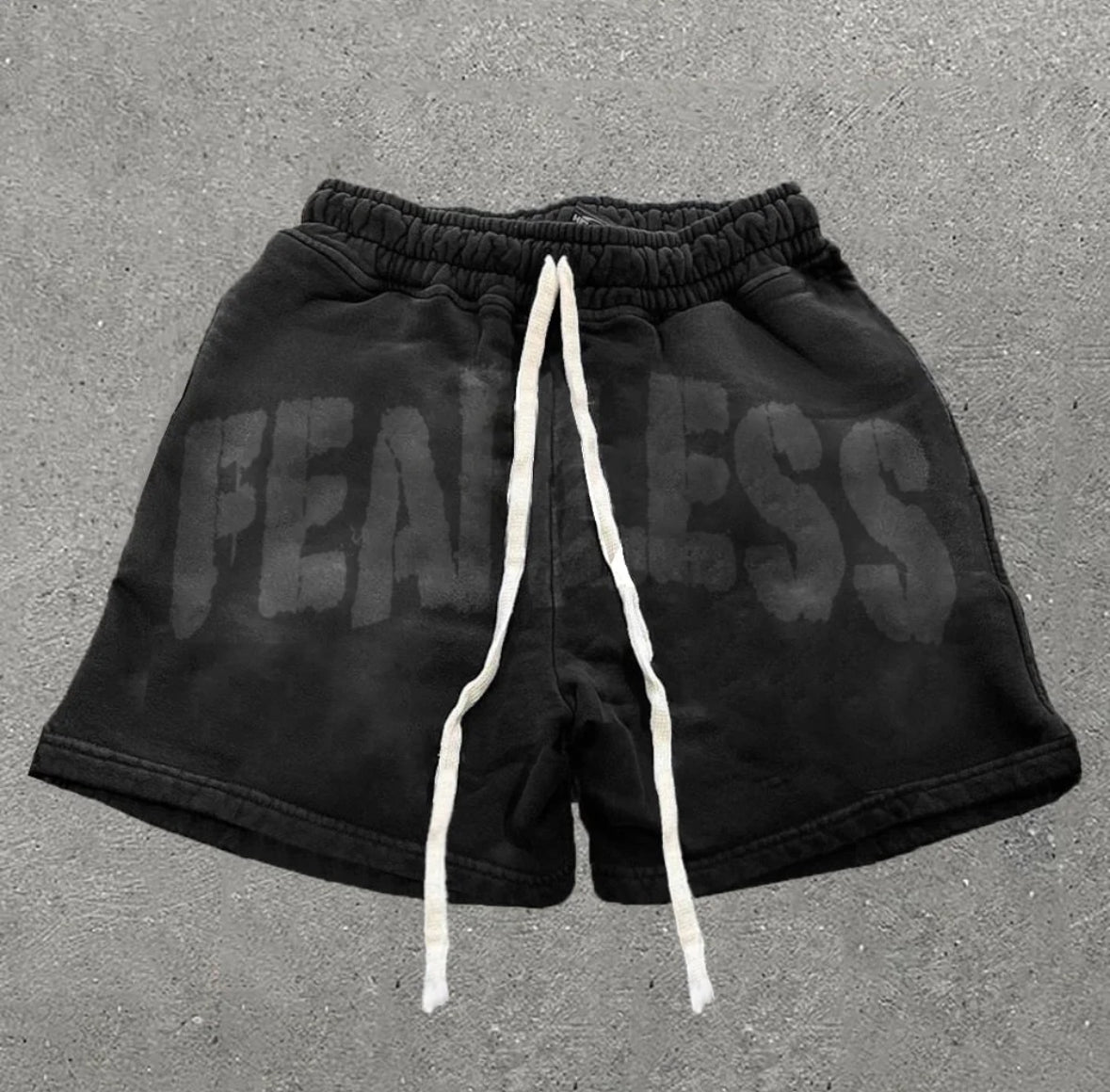 Fearless Print Drawstring Shorts