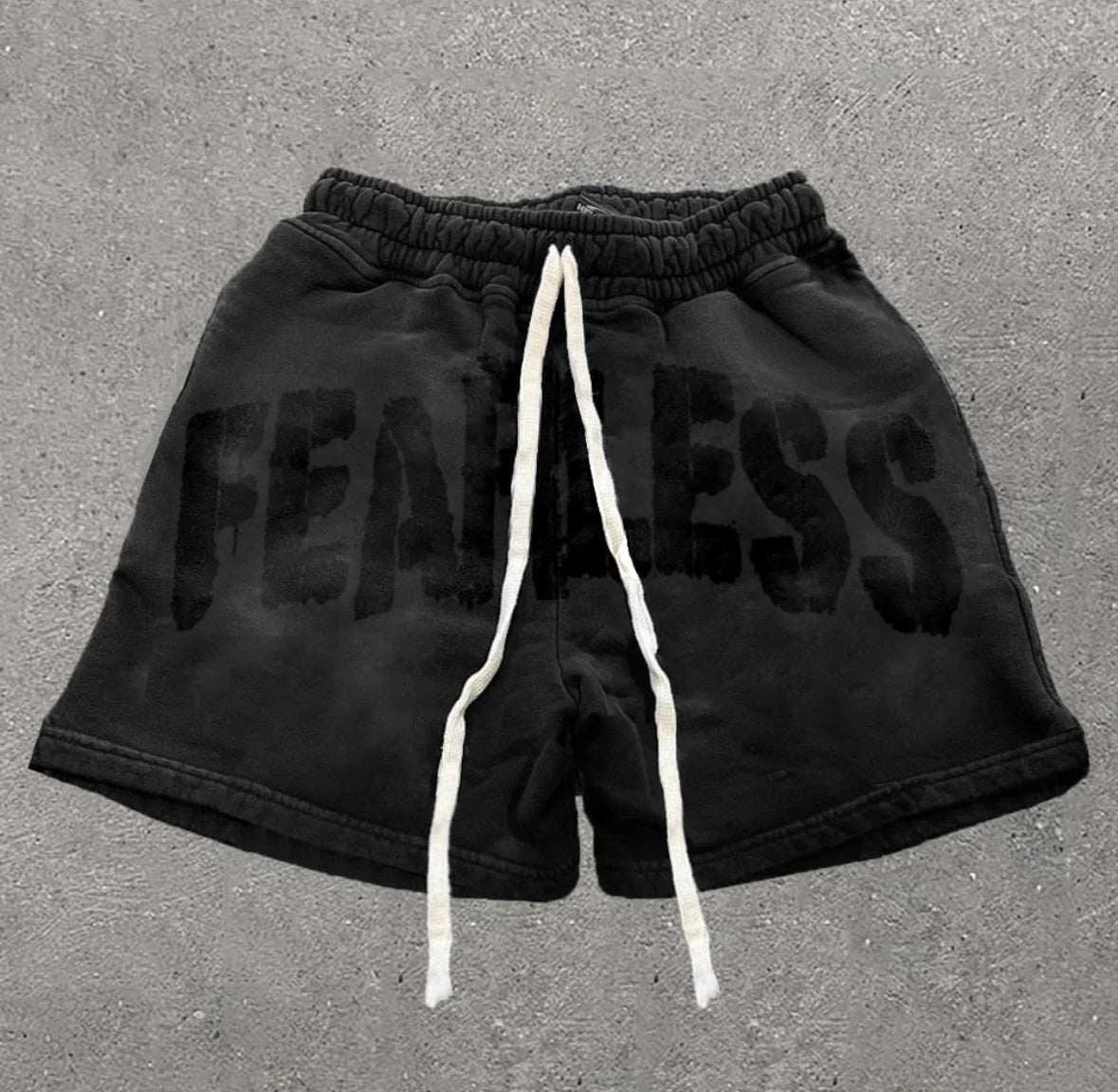 Fearless Print Drawstring Shorts